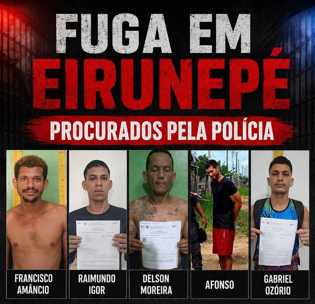 Fuga em massa: nove detentos escapam da prisão em Eirunepé