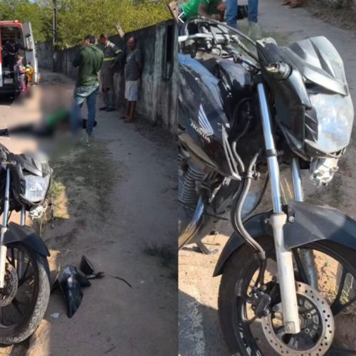 Motociclista fica gravemente ferido após perder controle e bater contra poste em Manaus