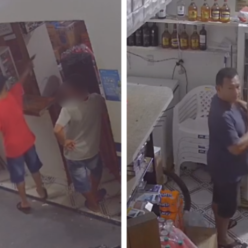 Comerciante é baleado dentro de bar em Boa Vista do Ramos; câmeras registram ataque