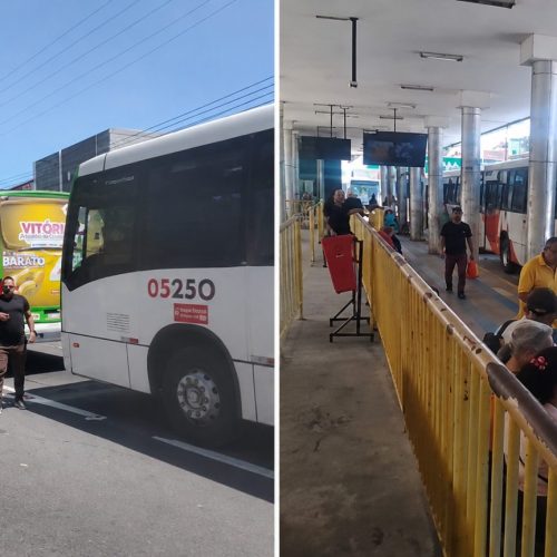Greve geral: rodoviários paralisam 100% da frota de ônibus em Manaus por atraso de salários