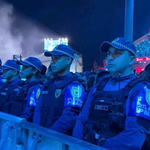 Efetivos das Forças de Segurança. (Fotos: Divulgação/SSP-AM)