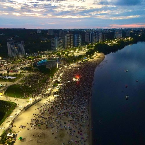 Cerca de 70 mil pessoas participam do “Amanhecer Manaus”, segundo Guarda Municipal